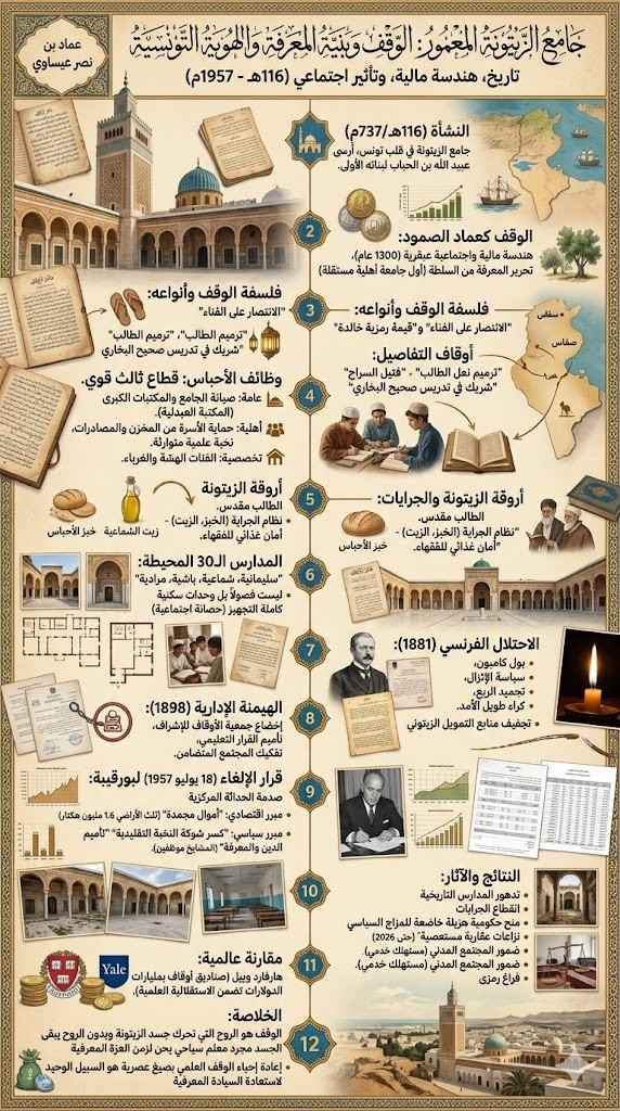 تأميم العقل وانتحار السيادة: الأحباس الزيتونية من هندسة التحرر الاجتماعي إلى مقصلة الدولة الشمولية