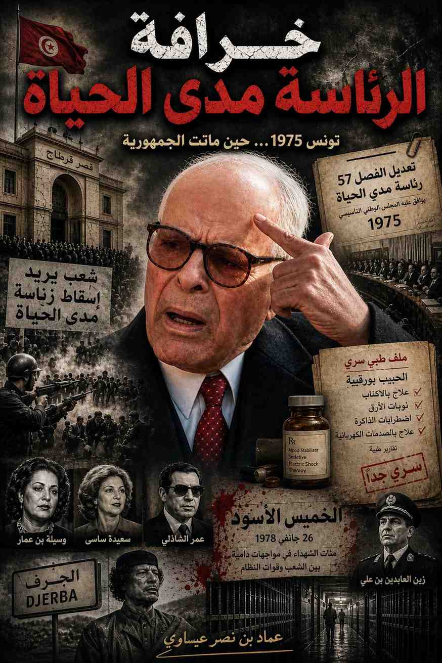 بورقيبة 1975: مومياء على العرش وتفخيخ وطن.. هكذا ذبح المجاهد الأكبر الجمهورية في مخدعه الطبي!
